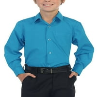 Boy's Regular Fit FIT sa dugim rukavima Manžetna Džepna uniforma Ležerne košulje