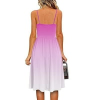 Ljetne haljine za žene Ležerne prilike kratkih rukava Slična boja Slim Slim Leisure Hawer haljina