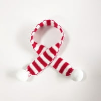 DIY pletenje prugasto ukrašeno krzno ukrašavanje malih šal božićnih crvenih i bijelih prugasti šal na