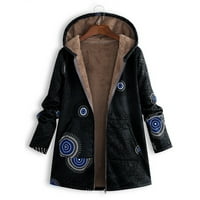 DTIDTPE jakna za spavanje Žene Zimska za slobodno vrijeme s kapuljačom plišana jakna plus jakna kaput