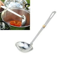 Sklopiva juha ladle od nehrđajućeg čelika kuhinjska posuda za kuhanje na otvorenom