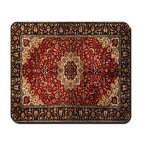 Cafepress - perzijski prostir Crveno i zlato Mousepad - neklizačka gumena mousepad, igrački jastučić za miš