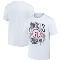 Muška kolekcija Darius rucker Fantics White California Angels Cooperstown Kolekcija u nevolji rock majica