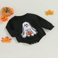 Novorođenčad novorođene dječake Halloween dukserica za romper mjeseci Pumpkin Ghost pulover Top Jesen