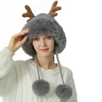 Pu Puawkoer ženski špet slatka vuna šešir jesen zima novi šešir za zaštitu od guste topline uši sa šeširima
