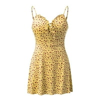 Ležerna haljina za žene Ljeto TINCK Color blok bez rukava A-line Maxi mini sandress