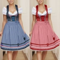 Ženska plus veličina njemačka haljina kvadratna vrata pregača Oktoberfest Djevojka
