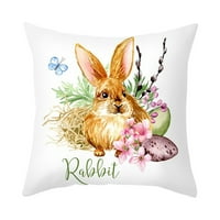 PHONESOAP Proljeće Uskršnji jastuk pokriva Zec Bunny Dekorativni jastuci za bacanje, vanjski jastučnice