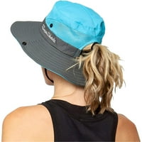 Elbourn ženski konjski rep safari sunčani šešir, široki BRIM UV zaštita kašika na otvorenom, sklopiva