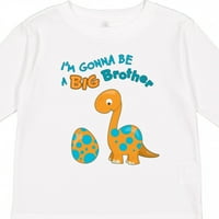 Inktastic Bit ću veliki brat Dino poklon mališač majica s dugim rukavima