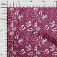 Onuone pamučne svilene tamne magenta tkanine Jakonski cvjetni obrtni projekti Dekor tkanina tiskana