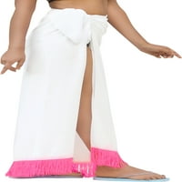 Bay Chiffon Sarong Wrap ljeto Pokrijte bikini omotače na plaži Čista pokrovi za žene Jedna veličina Ivory Pink_AD154