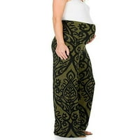 Niuer Bohemian Printing Modne trudnice Labavi ugradnju udobnih širokih pantalona za noge Materinske boho modne hlače