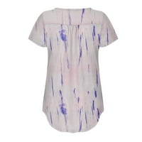 Summer rukave za žene plus veličine TOP tri četvrtine rukava s pulover okruglim vratom TUNIC TUNIC PRINTED