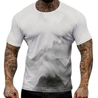 Advoicd muški dugi rukav s majicom V izrez majica Muške opruge i ljetni odmor casual retro uznemiren