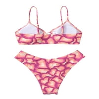 Eyicmarn ženski kupaći kupaći kostimi sustav podstavljeni bikini grudnjaci i elastični kratki ružni