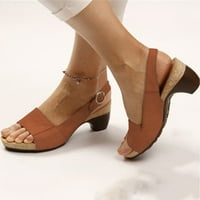 Vikakiouze Udobne cipele s niskim cipelama za cipele za žene Ljetne debele pete Sandale pumpe ANKLE