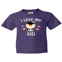 Inktastic Volim svoje gigi sa slatkim majicama Penguin i Hearts Youth