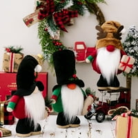 Floguntirana božićna bez lica bez bradave brade Crveni veliki nos jedinstven svečani ukras za kućnu