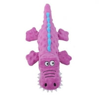 Igračka za žvakanje pasa, višebojni PP pamučni krokodil u obliku punjene igračke