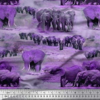 SOIMOI CREPE svilena tkanina i slonov životinjski ispis Tkanina sa širokim dvorištem