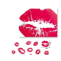 Corashan Decor, odvojene seksi usne Zidna umjetnost Dekal Kissing Ženske naljepnice za devojke Soba Spavaća soba Valentinovo Par kuća Dekor dnevne sobe, kućni dekor