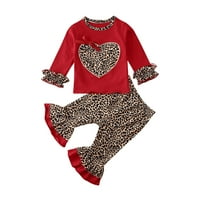 Multitrast devojčice u obliku srca u obliku srca u obliku leoparda-ispisa