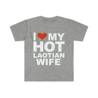 Volite moju vruću larootičku suprugu bračni suprug Laos unise majica S-3XL