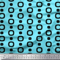 Soimoi Blue Rayon tkanina Trg Geometrijski print Šivaći dvorište tkanine širom