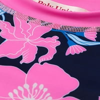 Eloshman Kid Girl Swimsuits setovi ruffled dva kupaća odijelo cvjetno ispis slatki osip set dugih rukava
