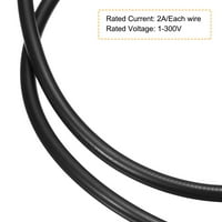 Uxcell 3.28FT PIN AWG kabel vodootporan IP priključak za proširenje žice Crno pakovanje