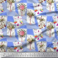 Soimoi Japan Crepe Satin Tkanina odlazi i cvjetno cvjetno tiskovina tkanina širom