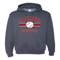 Divlji Bobby Grad Arizona Baseball Fantasy Fan Sports Unise Hoodie Duks, Vintage Heather Mornarice,