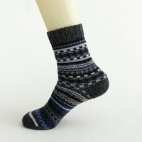 ROVGA ženske čarape Vintage zimske meke tople hladne pletene vunene čarape modne čarape