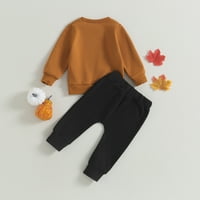 OKBABEHA TODDLER Baby Boys Halloween Outfit s dugim rukavima Crewneck Dukserice Tors Jogger Hlače postavila jesen odjeću