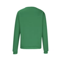 Virmaxy ženska dukserica s kapuljačom slatka zmajeva ispisana labava japanska dukserica vrhunsko pulover s dugim rukavima, pulover s dugim rukavima zeleno-b l