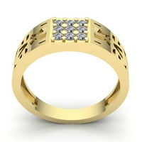 Originalni 0,75ctw okrugli rez dijamantski muški obljetnice za uključivanje prstenastog krutog 10k ruža, bijelo ili žuto zlato JK I1