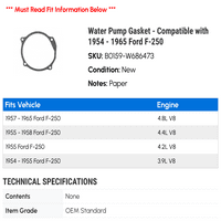 Brtva vodene pumpe - kompatibilna sa - Ford F- 1964