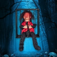 Halloween Viseći ukras kavez električne igračke Stretch Head prijeteći blistavim glasom zatvorenik vještica jedno oko