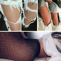 Seksi pantyhose sa rhinestones tanki akrilni vlakno seksi rezano rezoveno mreža pantyhose za noćni klub