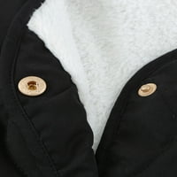 Kiapeise ženske ležerne lagane tastere sa jaknom dugme dugih rukava izrez tople zimske odjeće
