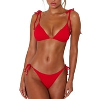 Tobchonp Micro Bikini Push-up podstavljeni kupaći kostimi žene V izrez Žene kupaći kostim kupaćim kostima