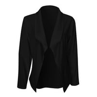 Ketyyh-Chn Blazer jakne za žene Casual Blazer Cardigan Otvori prednji jakni odijelo crno, 2xl