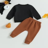 Halloween Toddler Baby Boy Outfits dugih rukava s majicama s dugim duksericama sa hlačama jeseni zimsku odjeću set