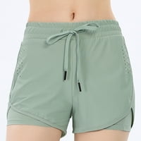 Owordtank Sports Khaki kratke hlače za žene Ležerne prilike prozračne trke joge labave Bermuda Hlače