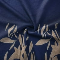Haljina za žene, ženska čvrsta boja sekfina šivanja V-izrez hladna rukava na ramenu casual blue blue