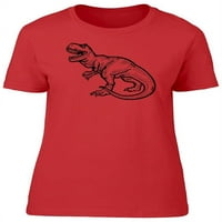 Tyrannosaur Dinosaur graviranje majica - MIMage by Shutterstock, ženska 3x-velika