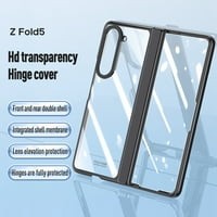 za Samsung Galaxy Z Fold Case sa zaštitom šarke, ultra tanka prozirna ploča kristalna pokrivača prednja