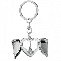 Eiffelov kula Trg Francuska Pariz Heart Angel Wing ključni lančanik