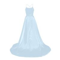 Mamurska haljina duge haljine ledene duge haljine satenske kaiševe zabavne haljine bočne proreze vjenčani džepovi haljina